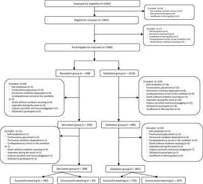 New integrated weaning indices from mechanical ventilation: A derivation-validation observational multicenter study